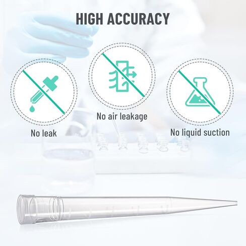 أطراف ماصة eLabPal 5 مل، أطراف ماصة دقيقة عالمية معقمة، خالية من DNase/RNase، غير بيروجينية، احتفاظ منخفض، أطراف ماصة قابلة للتعقيم 5000 ميكرولتر مع صندوق مناسب لإبندورف (24 نصيحة/رف، 1 رف) in Kuwait