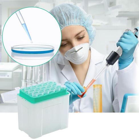 أطراف ماصة eLabPal 5 مل، أطراف ماصة دقيقة عالمية معقمة، خالية من DNase/RNase، غير بيروجينية، احتفاظ منخفض، أطراف ماصة قابلة للتعقيم 5000 ميكرولتر مع صندوق مناسب لإبندورف (24 نصيحة/رف، 1 رف) in Kuwait