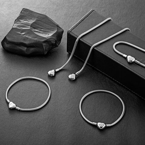 Speroto Letter Heart Clasp Snake Stainless Steel Chain Bracelets for Women Girls in Kuwait