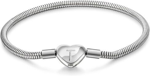Speroto Letter Heart Clasp Snake Stainless Steel Chain Bracelets for Women Girls in Saudi Arabia
