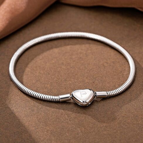Speroto Letter Heart Clasp Snake Stainless Steel Chain Bracelets for Women Girls in Kuwait