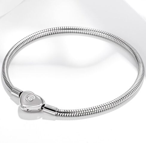 Speroto Letter Heart Clasp Snake Stainless Steel Chain Bracelets for Women Girls in Saudi Arabia