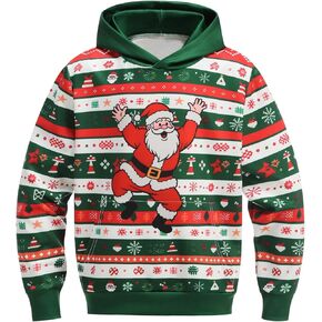 yolsun Kids Novelty Christmas Sweater Hoodie,Boys/Girls Ugly Christmas Sweatshirt, Chrismas Costume in Kuwait