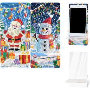 Diamond Painting kits Phone Holder & On The Back is A Diamond Art Mirror, 5D Crystal Rhinestone Diamond Art Craft Kit Gift for Adult/Womans (2 Pack, Magnolia/Peony) in Kuwait