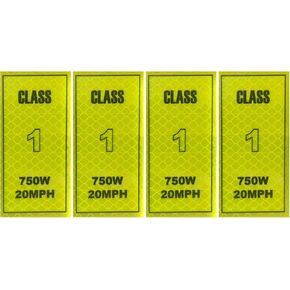 E-Bike Class 1 2 3 Stickers for Electric Bicycle - High-Visibility Reflective Decals & Accessories for 20MPH 28MPH E-Bikes - Waterproof & Durable, Class 2, 4Pack in Saudi Arabia