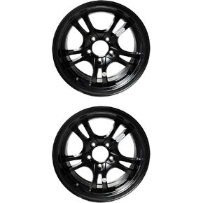Generic 2 قطعة 15x5، 5x4.5 عجلة مقطورة من الألومنيوم مطلية بالكامل باللون الأسود غير اللامع in Kuwait