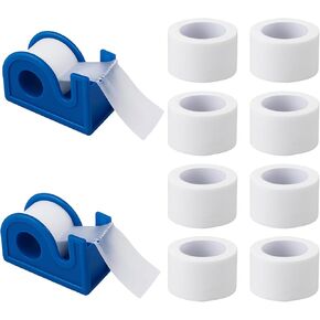Geiserailie 8 Rolls Paper Tape Medical 1 Inch x 10 Yard Micropore Surgical Tape with 2 Dispenser for Wound Care in Saudi Arabia