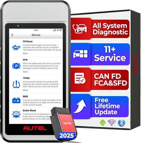 Autel Scanner MaxiDIAG MD906 PRO أداة تشخيص جميع الأنظمة، 2025 MD906PRO Bluetooth Lite Ver. MaxiCOM MK808S MX808S، ترقية MD808Pro MD906 MD806، CAN FD، 11 خدمة، بدون رسوم اشتراك، FCA in Kuwait