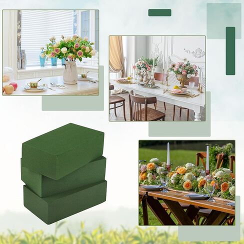 24 Packs Floral Foam Blocks Wet & Dry Floral Foam Bricks 5.5x3.1x1.8 Inch Flower Arranging Kit for Fresh and Artificial Flowers Florist Foam Blocks for Wedding Home Decor in Saudi Arabia