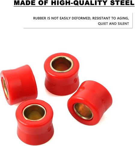 Minho 4Pcs 10MM Rear Shock Absorbing Suspension Bushing Set in Rubber Material Compatible with Most Motorcycles Scooter ATV UTV Go Kart in Saudi Arabia