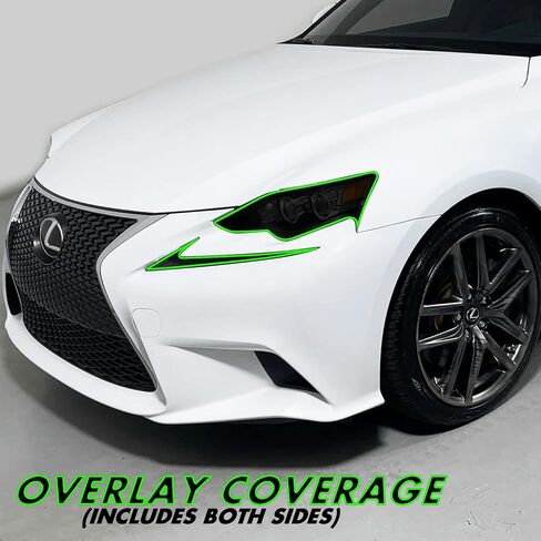 SlickMod PreCut Vinyl Smoke Tint for 2014-2016 Lexus is Headlight (1. Headlight, 20% Dark Smoke) in Saudi Arabia