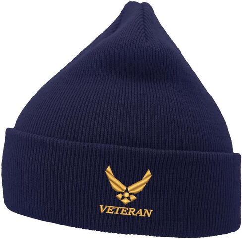 Beanies Hats Men Women AIR Force Veteran Embroidered Unisex Daily Beanie Knit Hats for Winter in Kuwait
