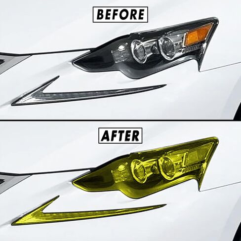 SlickMod PreCut Vinyl Smoke Tint for 2014-2016 Lexus is Headlight (1. Headlight, 20% Dark Smoke) in Saudi Arabia