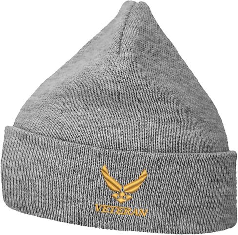 Beanies Hats Men Women AIR Force Veteran Embroidered Unisex Daily Beanie Knit Hats for Winter in Kuwait