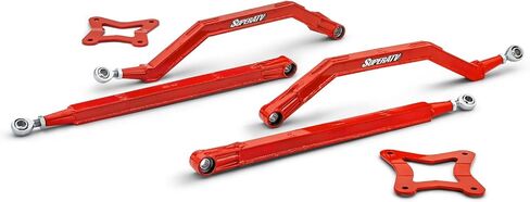 SuperATV Heavy Duty High Clearance Boxed Rear Radius Arms for Polaris RZR RS1 (2018+) - RED | 4x Stronger Than Stock | Will Not Fit With Polaris Rear Bumpers in Saudi Arabia