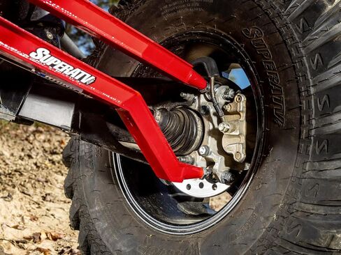 SuperATV Heavy Duty High Clearance Boxed Rear Radius Arms for Polaris RZR RS1 (2018+) - RED | 4x Stronger Than Stock | Will Not Fit With Polaris Rear Bumpers in Saudi Arabia