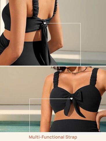 صيف ميلي مضلع بيكيني بيكيني للنساء عالية الخصر بدلة السباحة من قطعتين in Kuwait