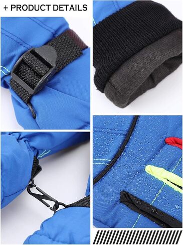 Hicarer 2 Pairs Kids Waterproof Winter Gloves Snow Gloves for Boys Girls Child Toddler Warm Ski Gloves for Cold Weather in Saudi Arabia
