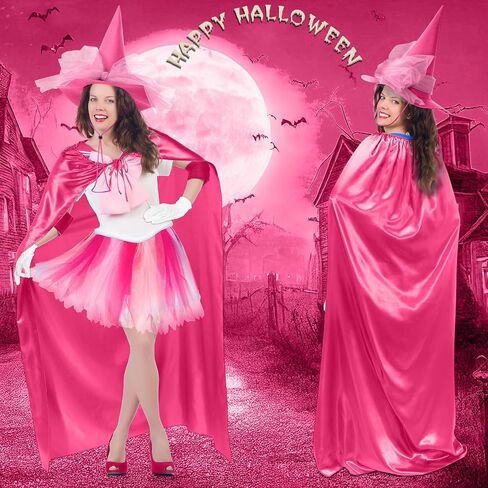 5 Pcs Halloween Witch Costume for Women Witch Hat Cape Tutu Dress with Magic Wand and Gloves Cosplay Outfits in Saudi Arabia