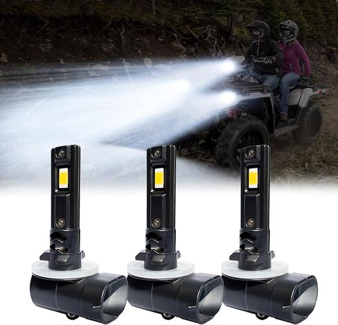 3 حزمة ATV LED المصابيح الأمامية مصابيح 120 واط 6500 كيلو 12000LM سوبر وايت اللون ل بولاريس سبورتسمان 500 550 570 600 700 800 850 XP استبدال 88118smd أضواء الضباب in Kuwait