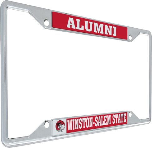 Desert Cactus Winston-Salem State University License Plate Frame WSSU Rams HBCU Metal Car Tag Holder for Front or Back of Car Officially Licensed (Alumni) in Saudi Arabia
