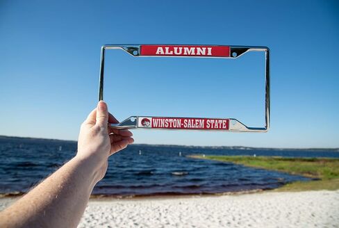 Desert Cactus Winston-Salem State University License Plate Frame WSSU Rams HBCU Metal Car Tag Holder for Front or Back of Car Officially Licensed (Alumni) in Saudi Arabia