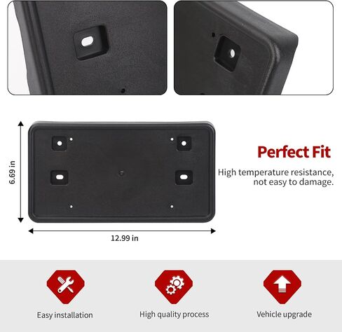 Jimen Fit for Jeep Patriot 2011-2017, Front Plate Mount License Tag Holder Frame Bracket in Saudi Arabia