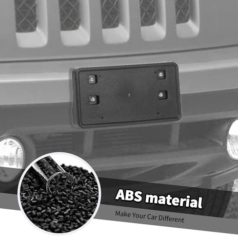 Jimen Fit for Jeep Patriot 2011-2017, Front Plate Mount License Tag Holder Frame Bracket in Saudi Arabia