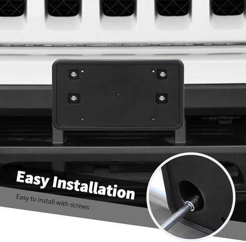 Jimen Fit for Jeep Patriot 2011-2017, Front Plate Mount License Tag Holder Frame Bracket in Saudi Arabia