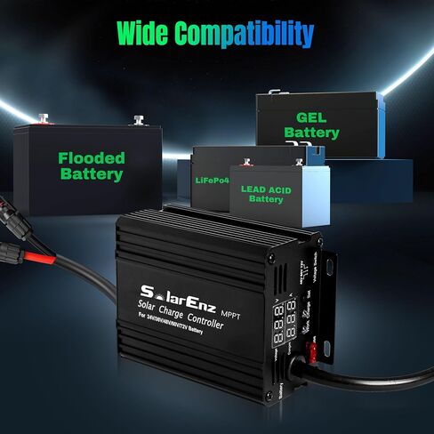 12A Boost MPPT Solar Charge Controller منظم الألواح الشمسية لـ 24V / 36V / 48V / 60V / 72V الرصاص الحمضي، LiFePO4، الجل، البطاريات المغمورة وغيرها في عربة الجولف، الدراجة الإلكترونية، سيارة النادي، سكوتر والنظام الشمسي in Kuwait