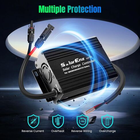 12A Boost MPPT Solar Charge Controller منظم الألواح الشمسية لـ 24V / 36V / 48V / 60V / 72V الرصاص الحمضي، LiFePO4، الجل، البطاريات المغمورة وغيرها في عربة الجولف، الدراجة الإلكترونية، سيارة النادي، سكوتر والنظام الشمسي in Kuwait