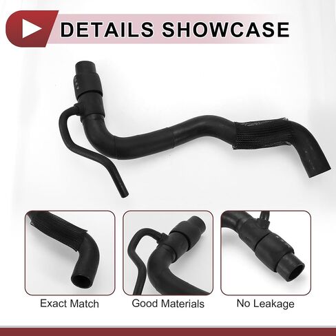 1 Pcs Radiator Coolant Hose for Toyota RAV4 2.5L 2006-2012 Engine Heater Hose No.1657128250 Black Rubber in Saudi Arabia