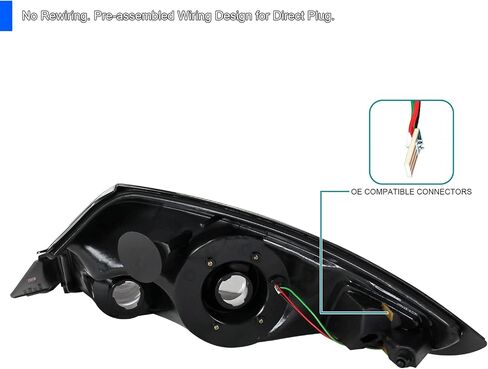 مصابيح خلفية LED بعدسات شفافة من SPEC-D TUNING متوافقة مع 2006-2011 Mitsubishi Eclipse، مجموعة زوج يسار + يمين in Saudi Arabia
