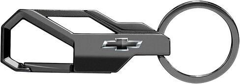 iPick Image for Chevrolet Black Logo Carabiner-style Snap Hook Metal Key Chain Keychain, Only Official Licensed in Saudi Arabia