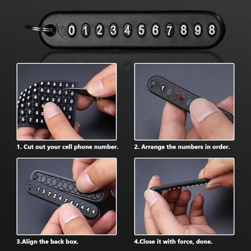 Anti-Lost Car Keychain with Phone Number Tag Stylish Braided Key Holder for Easy Key Retrieval and Organization in Saudi Arabia