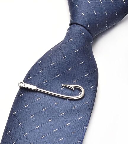 Yoursfs البرق الترباس/خطاف الصيد التعادل كليب للرجال الجدة مشبك للربطات بار المحارب موضة الفولاذ المقاوم للصدأ الأسود مقاطع التعادل باردة in Kuwait