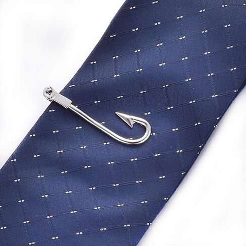 Yoursfs البرق الترباس/خطاف الصيد التعادل كليب للرجال الجدة مشبك للربطات بار المحارب موضة الفولاذ المقاوم للصدأ الأسود مقاطع التعادل باردة in Kuwait