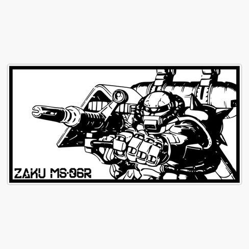 Thunderbolt Psycho Zaku Sticker Bumper Sticker Vinyl Decal 5" in Saudi Arabia