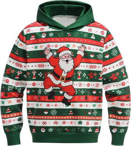 yolsun Kids Novelty Christmas Sweater Hoodie,Boys/Girls Ugly Christmas Sweatshirt, Chrismas Costume in Kuwait