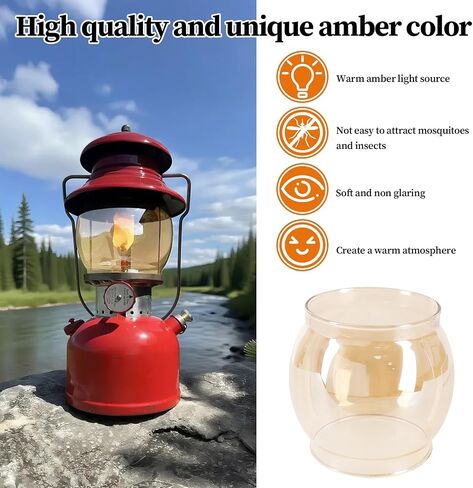 10 عبوات الفوانيس والاستبدال Glass Globe ، متوافق مع أجزاء Coleman Lantern و Ozark Trail ، يناسب R690B051 وغيرها in Kuwait