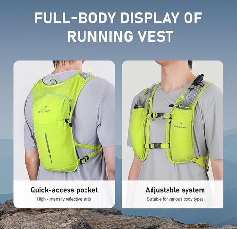 N NEVO RHINO Lightweight Running Vest-Insulated Water Backpack with 1.5L Water Bladder, Hydration Vest for Hiking, Trail Running, Marathons, Cycling in Kuwait