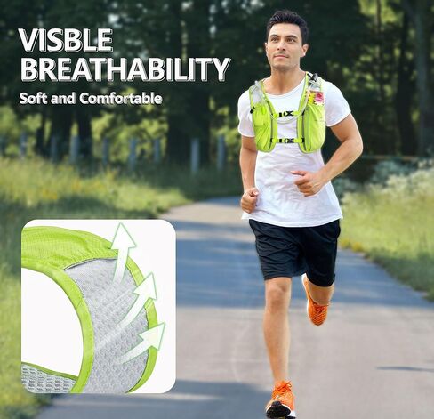 N NEVO RHINO Lightweight Running Vest-Insulated Water Backpack with 1.5L Water Bladder, Hydration Vest for Hiking, Trail Running, Marathons, Cycling in Kuwait