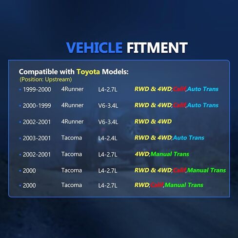 مستشعر الأوكسجين Maxfavor Upstream O2 234-9002 متوافق مع Toyota Tacoma 4Runner 1999 2000 2001 2002 2003 2.4L 2.7L 3.4L O2 استبدال المستشعر # 8946735010 8946735011 in Saudi Arabia