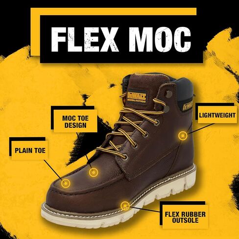 حذاء DEWALT Flex Moc Toe، PT، للرجال، خفيف الوزن، مصنوع من الجلد in Saudi Arabia