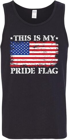 This is My Pride Flag | Funny Pro USA Patriotic Political Mens Tank Top in Saudi Arabia
