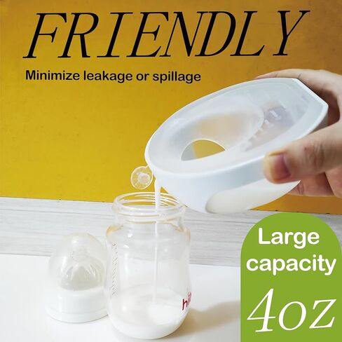 مضخة الثدي الشفط اليدوي القابلة للارتداء ، جامع حليب الأم | جامع حليب الأم من حليب الأم للتمريض ، الأم حديثي الولادة ، الرضع | BPA ، الرصاص ، فثالات حرة | 4 أوقية (بيج) in Kuwait