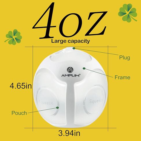 مضخة الثدي الشفط اليدوي القابلة للارتداء ، جامع حليب الأم | جامع حليب الأم من حليب الأم للتمريض ، الأم حديثي الولادة ، الرضع | BPA ، الرصاص ، فثالات حرة | 4 أوقية (بيج) in Kuwait