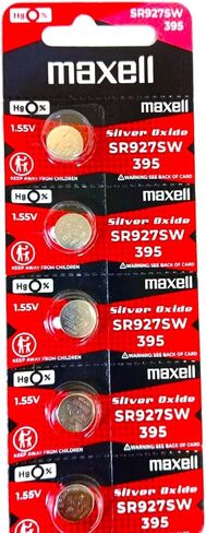 One (1) X Maxell 395 SR927SW SB-AP Silver Oxide Watch Battery 1.55v Blister Packed in Kuwait