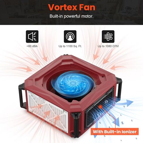 Abestorm Air Filtration System 1080 CFM, Shop Dust Collector with Strong Vortex Fan, Suitable for Woodworking Shop, Garage, Workshops, Up to 1100 Sq. Ft. in Kuwait