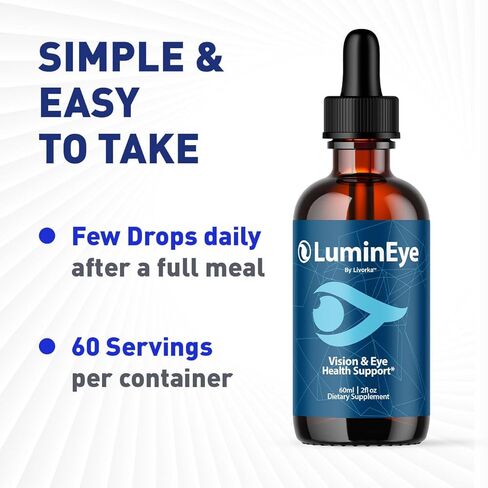 LuminEye Drops - Official Lumin Eye Drops Daily Eye Health Advanced Support Premium Formula, LuminEyesDrops All Natural Supplement Liquid for Overall Health & Wellness, 1 Bottle for 1 Month in Saudi Arabia